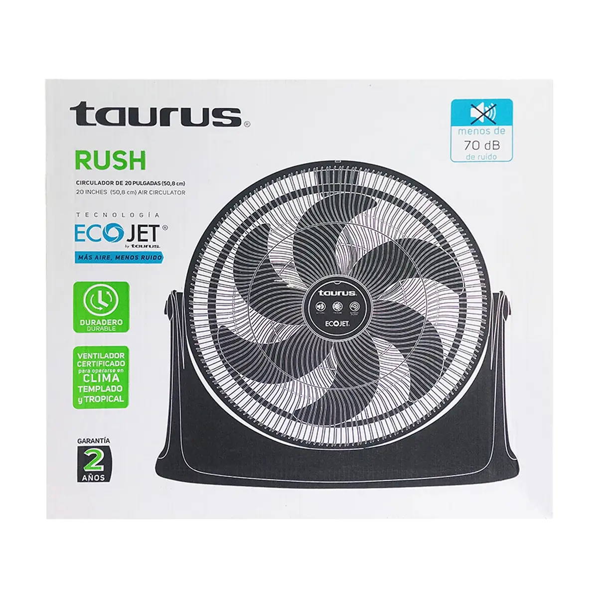 Ventilador circulador de piso de 20 pulgadas color negro Taurus Rush - Miniatura 5