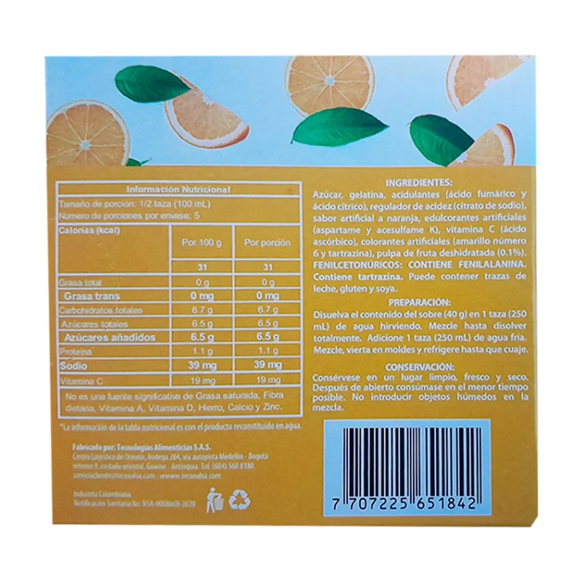 Gelatina sabor naranja boom (40 g / 1.41 oz) - Thumbnail 6