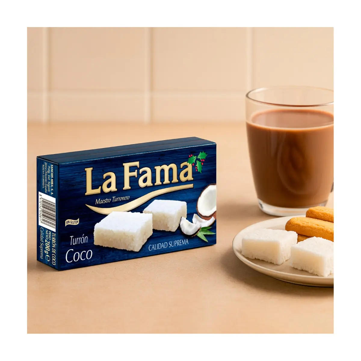 Turrón de Chocolate con Almendra La Fama + Turrón de Coco La Fama + Turrón de Fruta La Fama - Miniatura 4