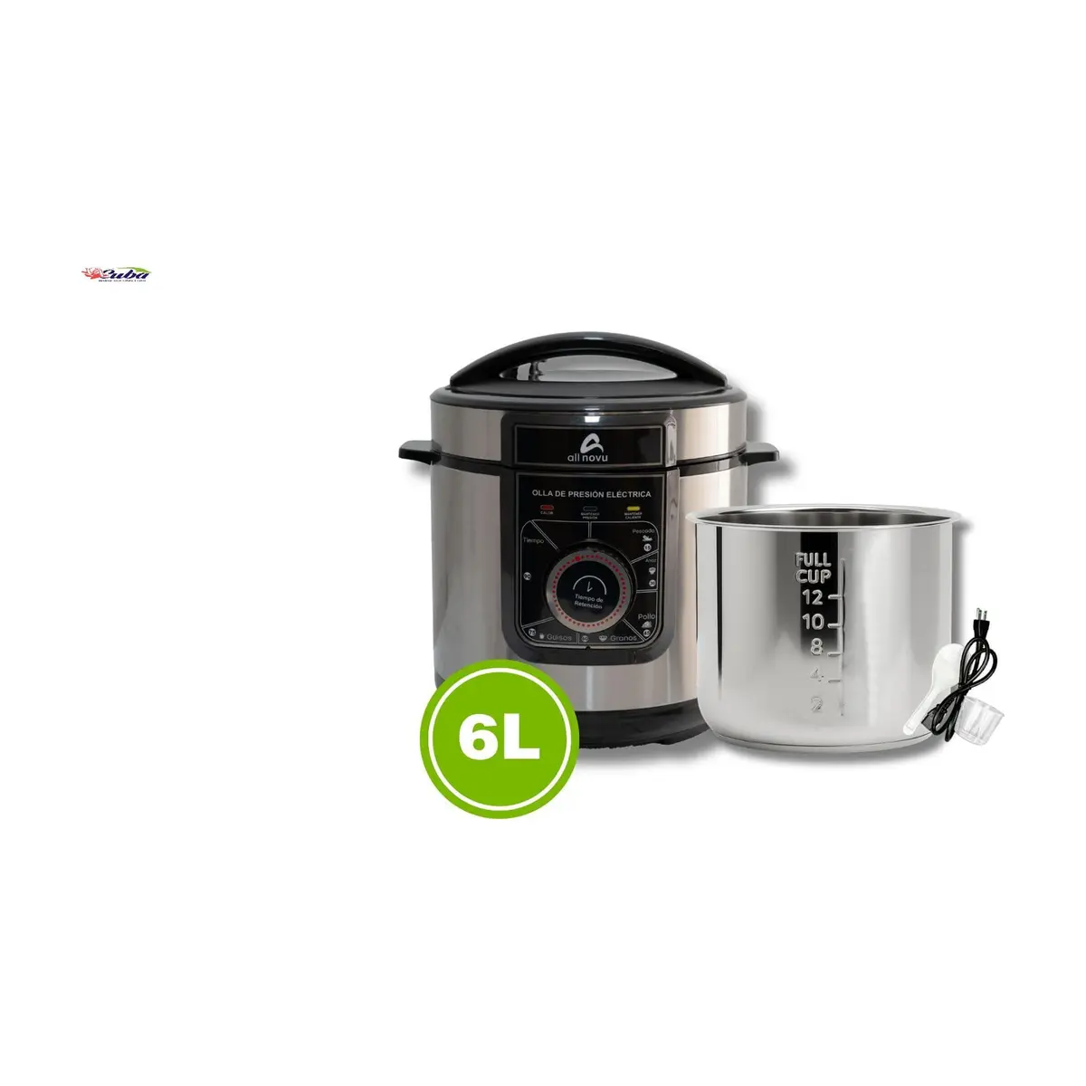 OLLA MULTIFUNCIÓN INOX BOTÓN 6L ALLNOVU