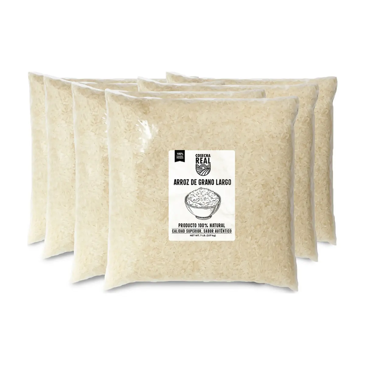 Arroz de grano largo Cosecha Real (6 x 3.17 kg / 7 lb)