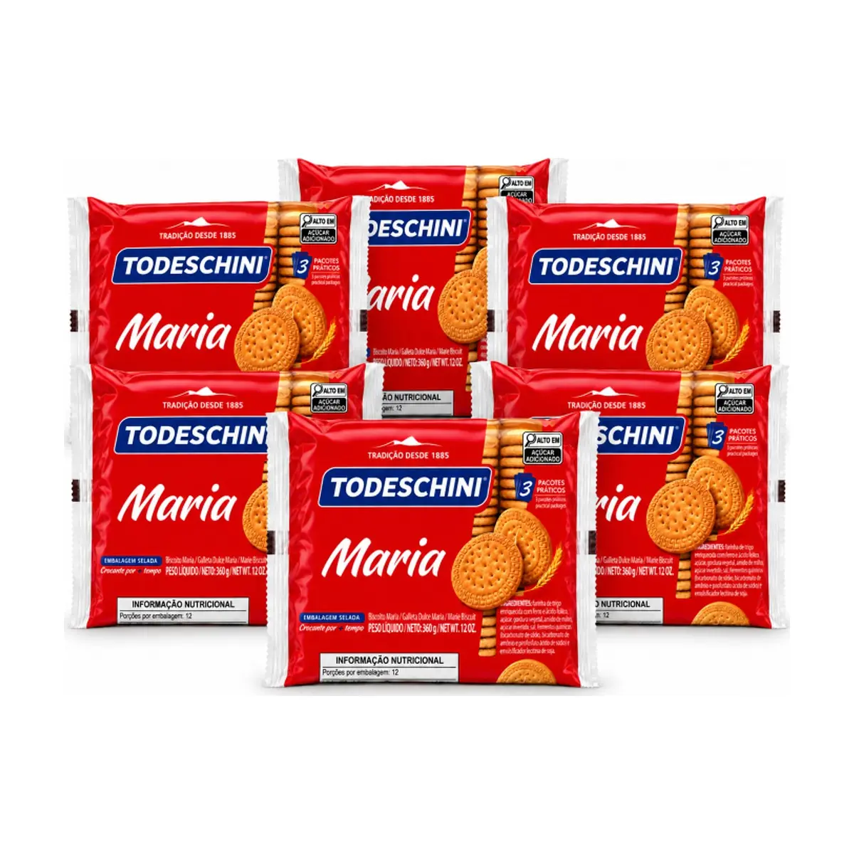 Galletas María Todeschini (6 x 360 g / 12.7 oz)