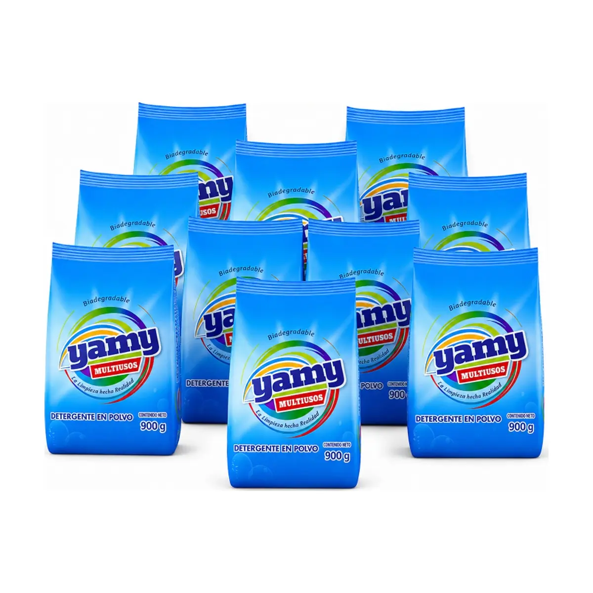 Detergente en polvo multiusos Yamy (10 x 900 g / 1.98 lb)