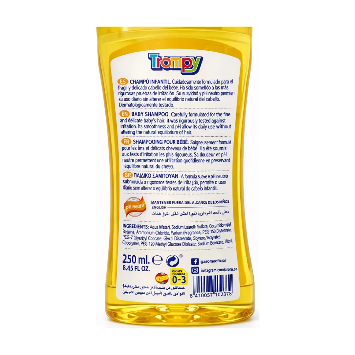 Champú infantil Trompy (250 ml / 8.45 fl oz) - Thumbnail 3