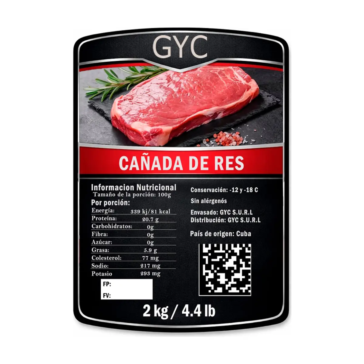 Cañada de res de primera GYC (2 kg / 4.4 lb) - Thumbnail 2