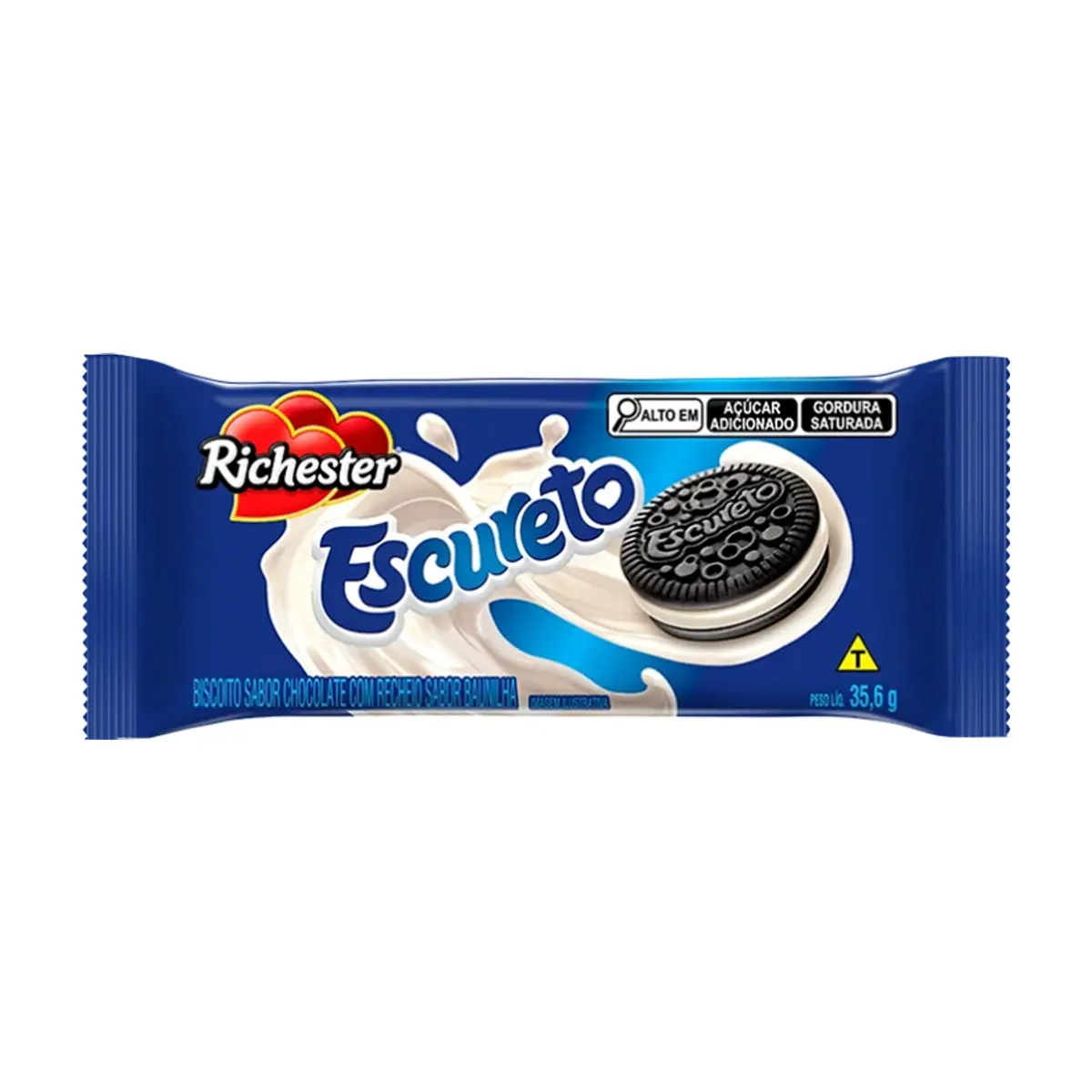 Galletas de chocolate con relleno sabor a vainilla Richester (35.6 g / 1.25 oz) - Miniatura 1