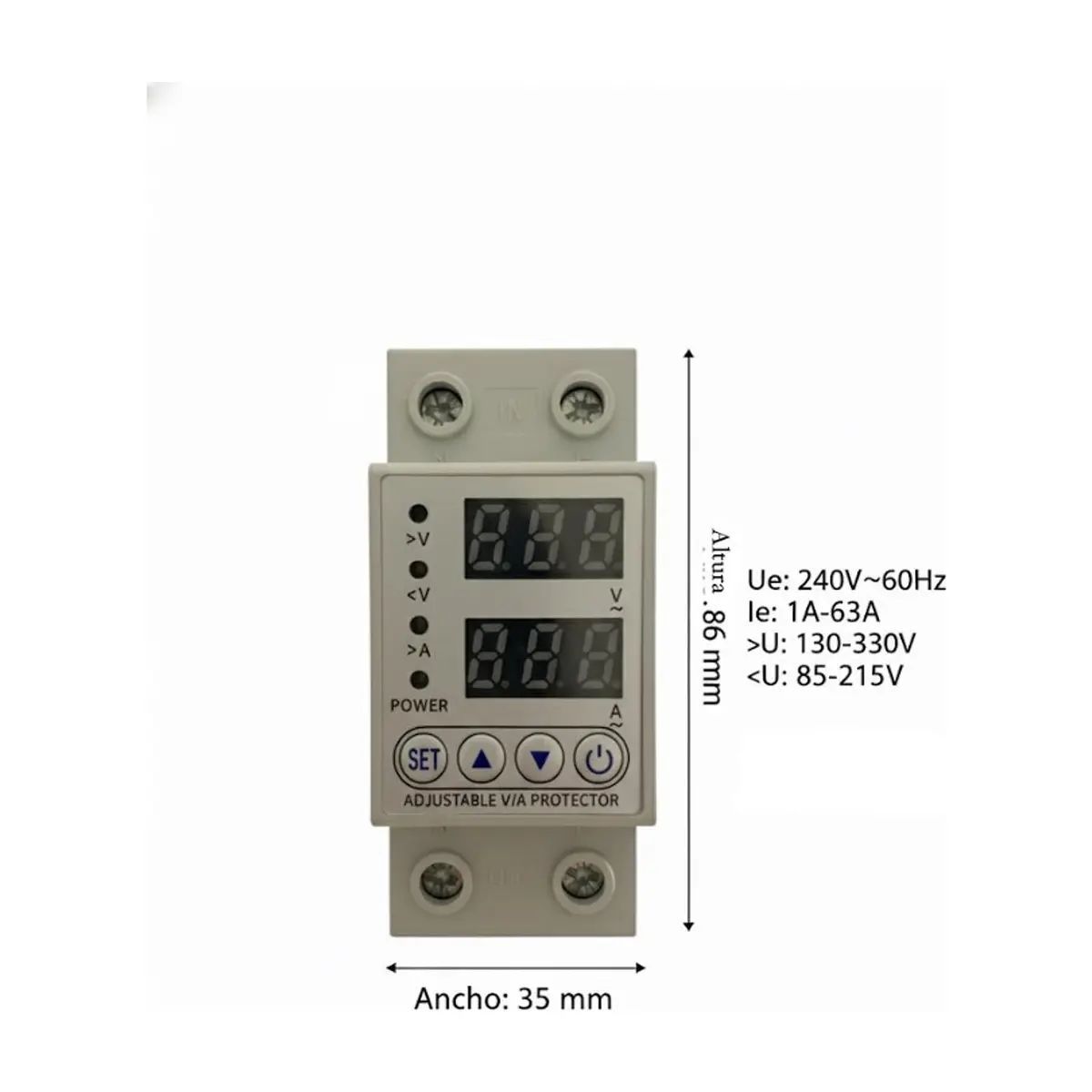 Protector de voltaje y amperaje Ajustable SACO 04-FR-34226 - Thumbnail 2