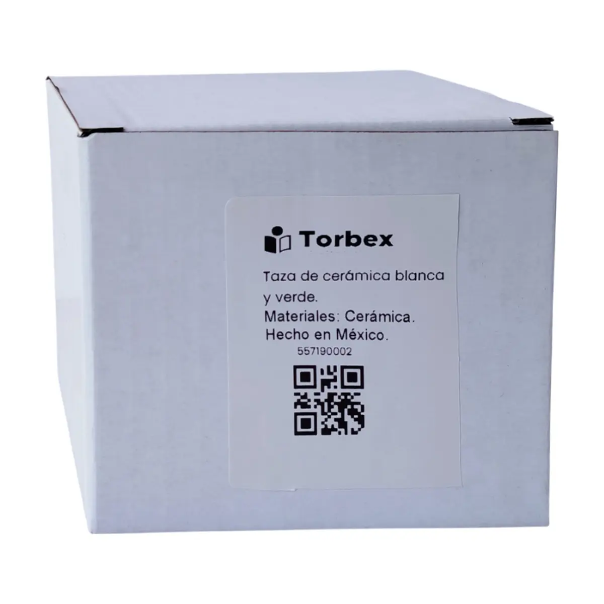 Taza de cerámica blanca y verde Torbex - Thumbnail 6