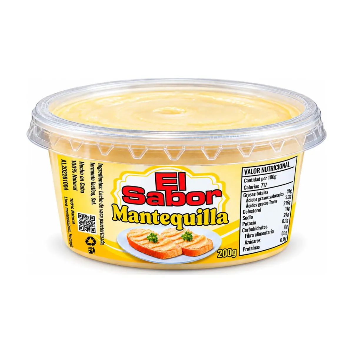 Mantequilla con sal El Sabor (200 g / 7.05 oz) - Thumbnail 1