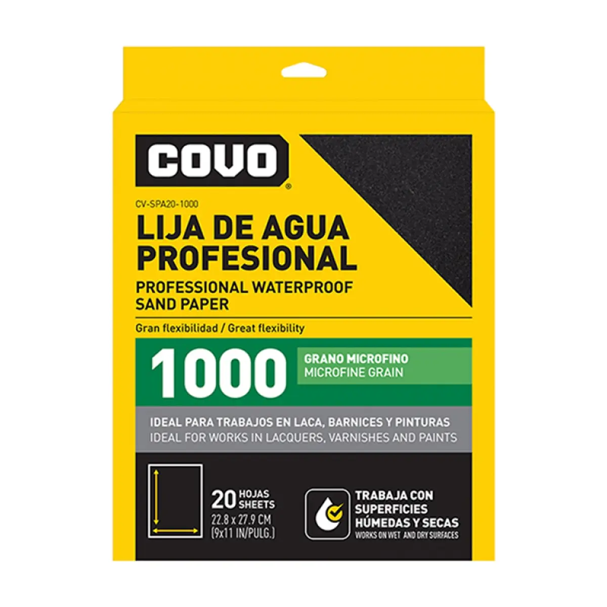 Set de 20 lijas de agua profesional grano 1000 Covo - Thumbnail 3