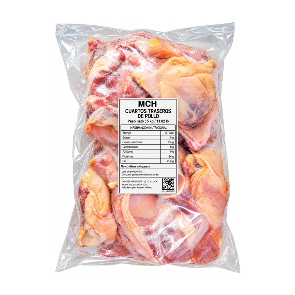 Cuartos traseros de pollo MCH (5 kg / 11.02 lb)