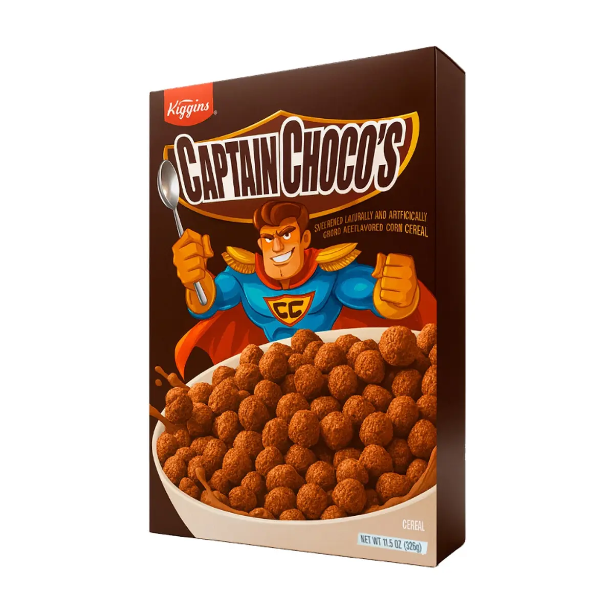 Cereal de maíz con sabor a chocolate endulzado natural y artificialmente Kiggins (326 g / 11.5 oz) - Thumbnail 5