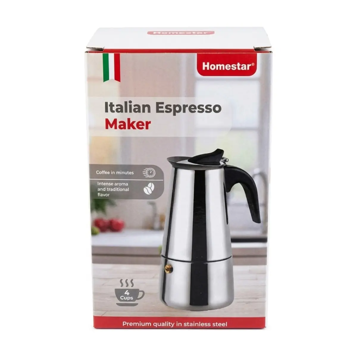 Cafetera italiana de 4 tazas Homestar - Thumbnail 2