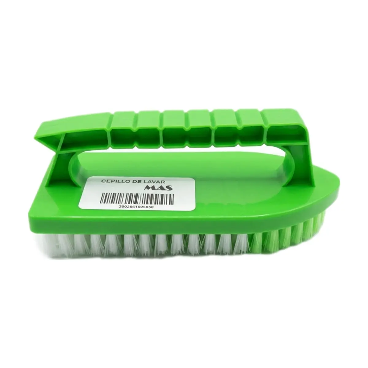 Cepillo de lavar con mango ergonómico verde MAS