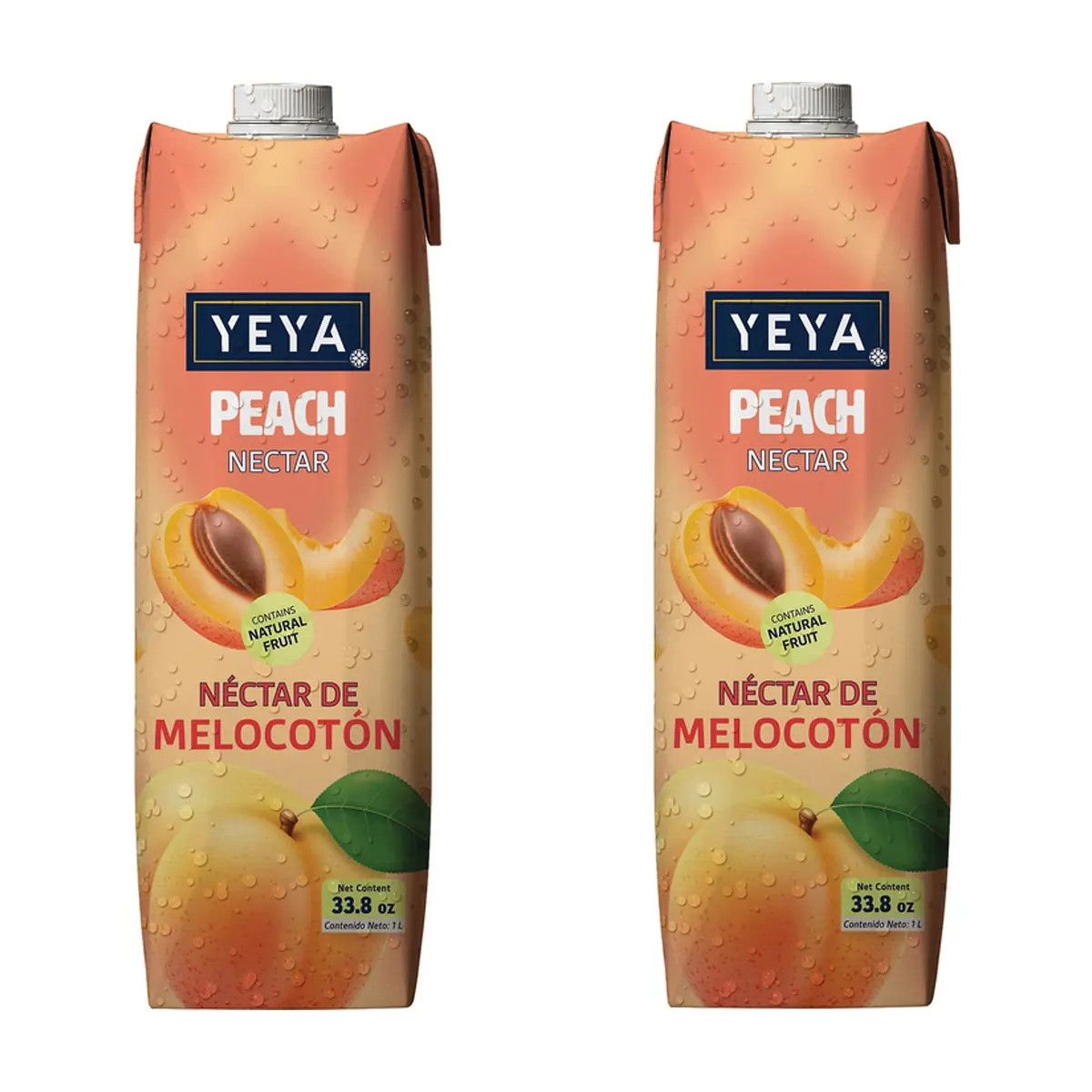 Néctar de melocotón YEYA (2 x 1 L / 33.8 fl oz)