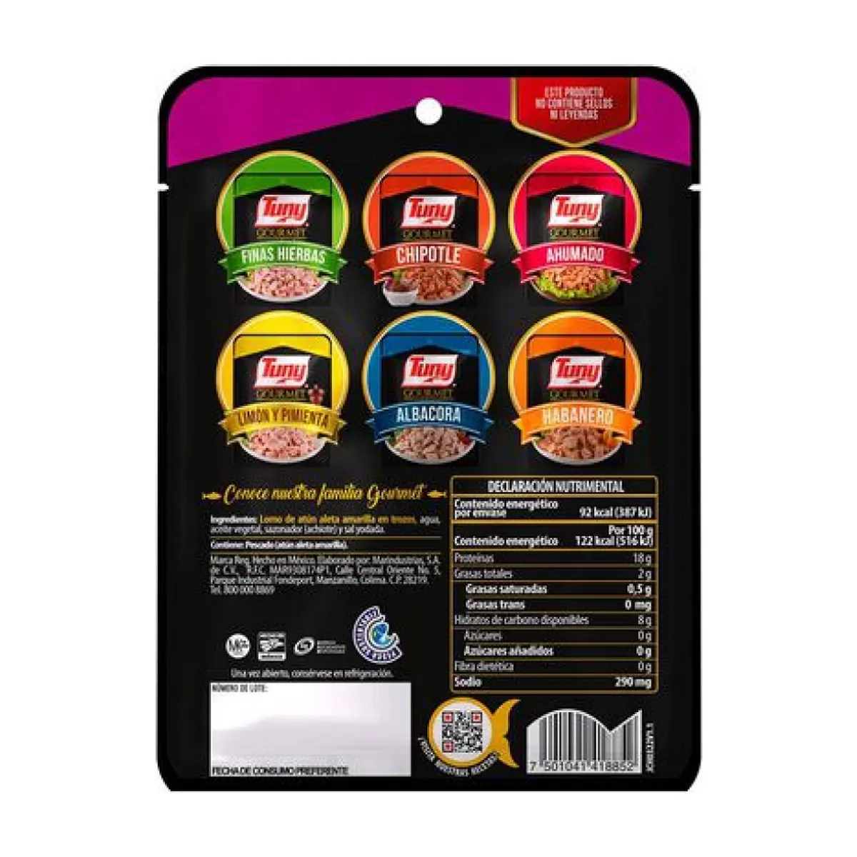 Atún al pibil en hojuelas Gourmet Tuny (75 g / 2.64 oz) - Thumbnail 3