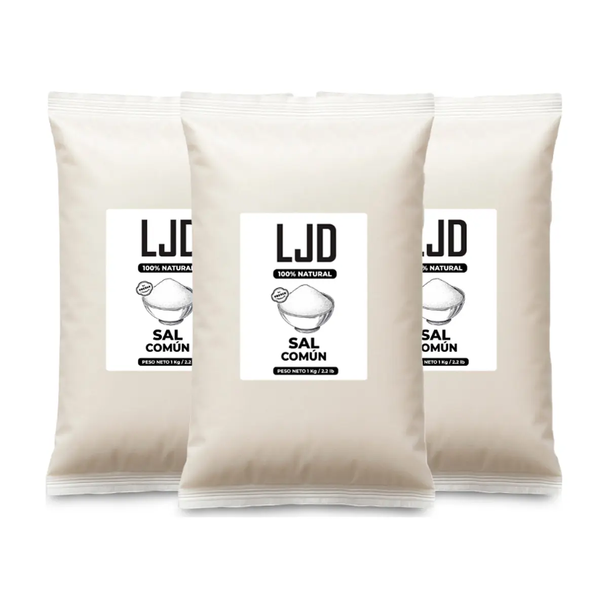 Sal común LJD (3 x 1 kg / 2.2 lb)