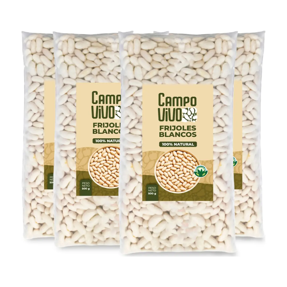 Frijoles blancos Campo Vivo (4 x 500 g / 1.1 lb)