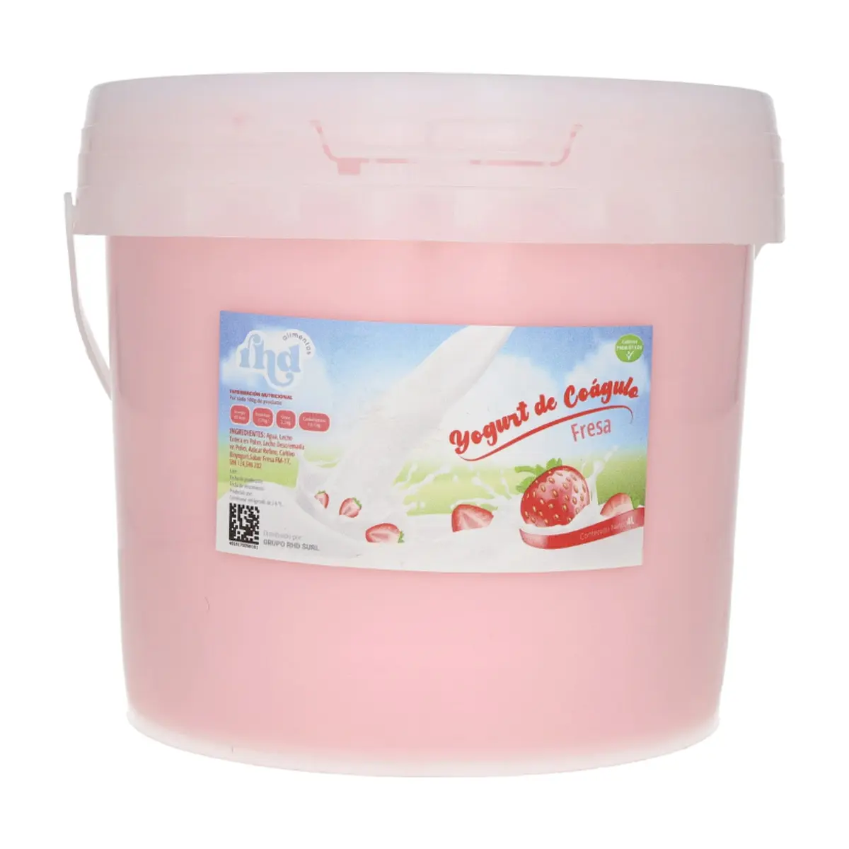 Yogurt probiótico de coágulo sabor fresa RHD (4 L) - Miniatura 1