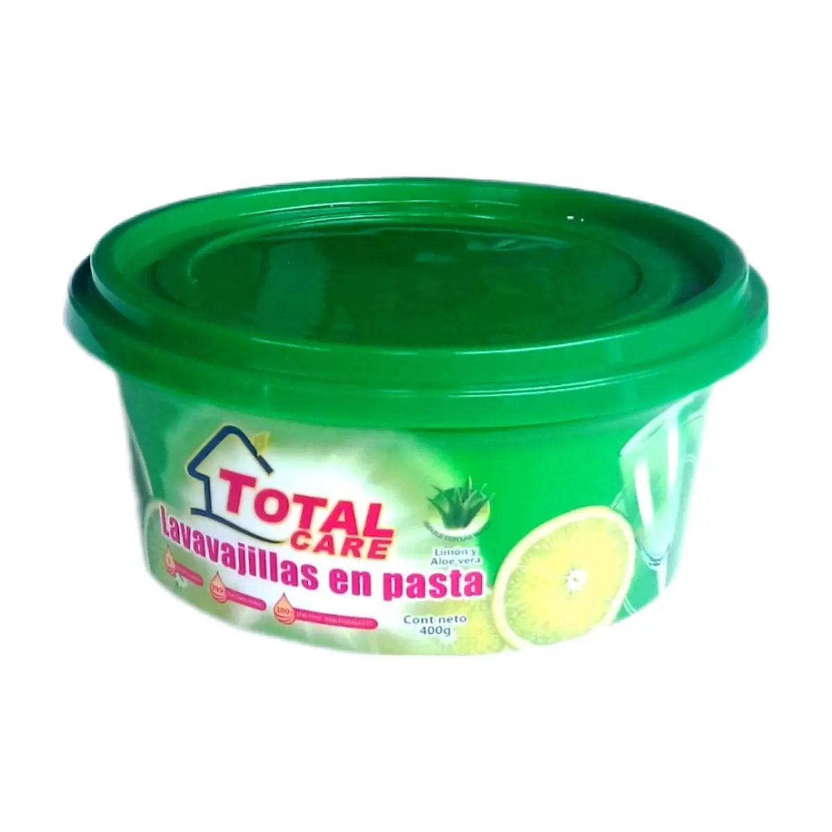 Lavavajillas en pasta antibacterial con limón y aloe vera (400 g / 14.1 oz) - Thumbnail 4