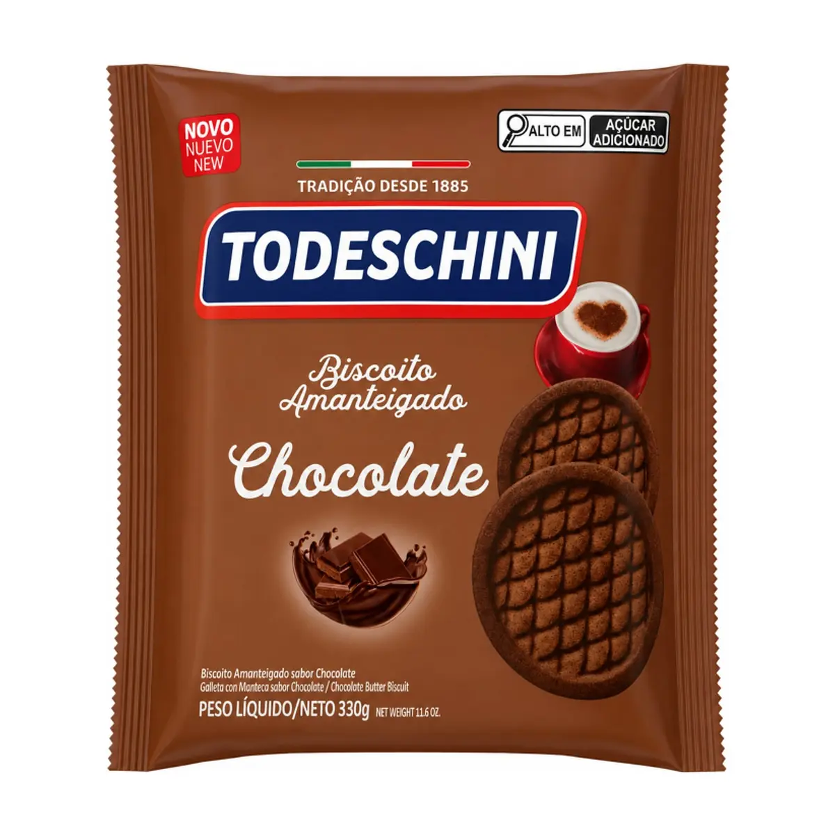 Galletas de mantequilla con sabor a chocolate Todeschini (330 g / 11.64 oz)