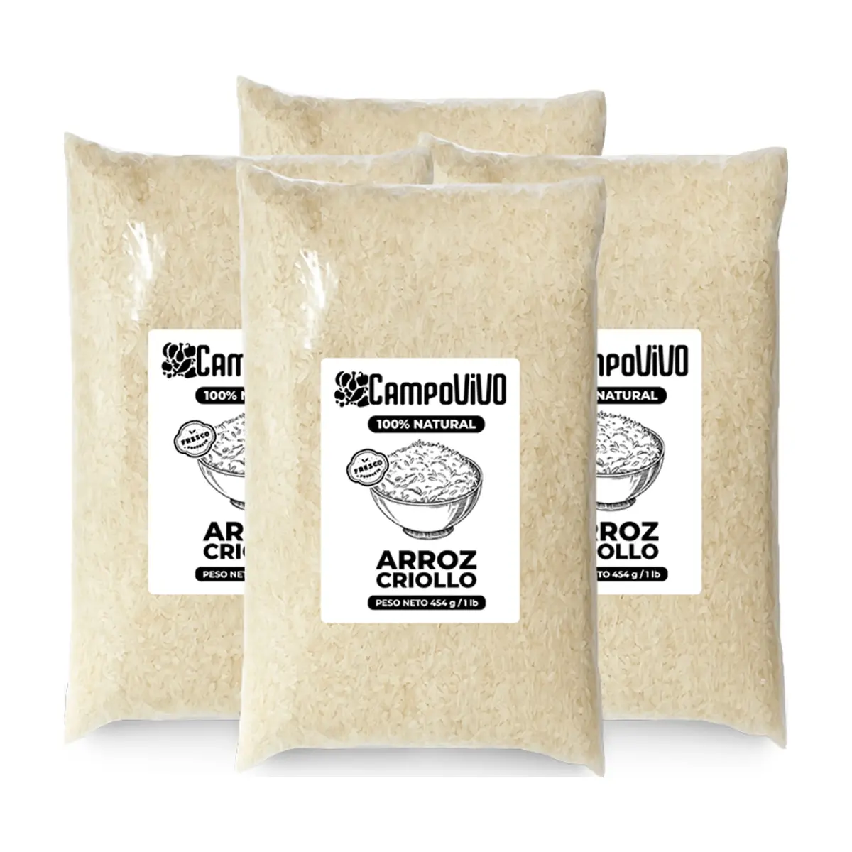 Arroz criollo Campo Vivo (4 x 454 g / 1 lb)
