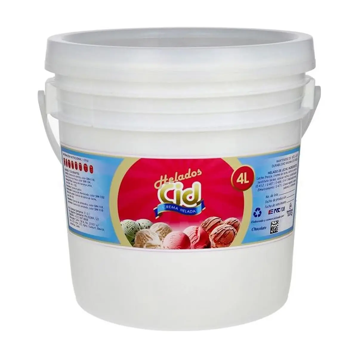 Helado sabor chocolate CID (4 L)