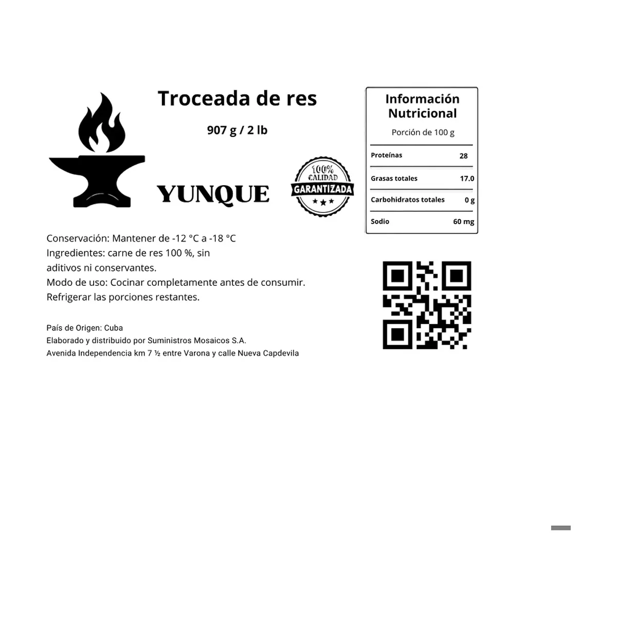 Troceada de res Yunque (907 g / 2 lb) - Thumbnail 3
