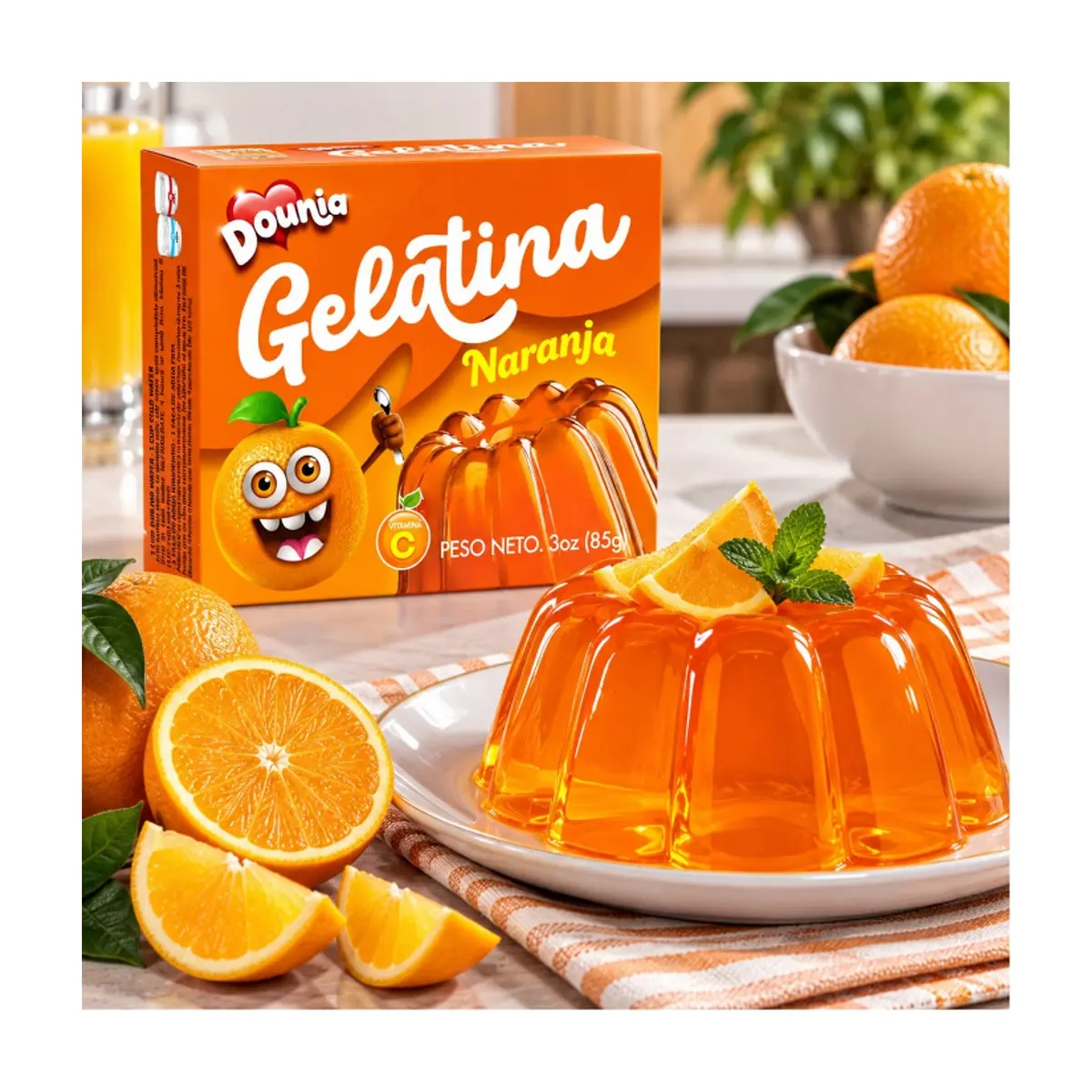 Gelatina con sabor a naranja Dounia ( 2 X 85 g / 3 oz) - Miniatura 2