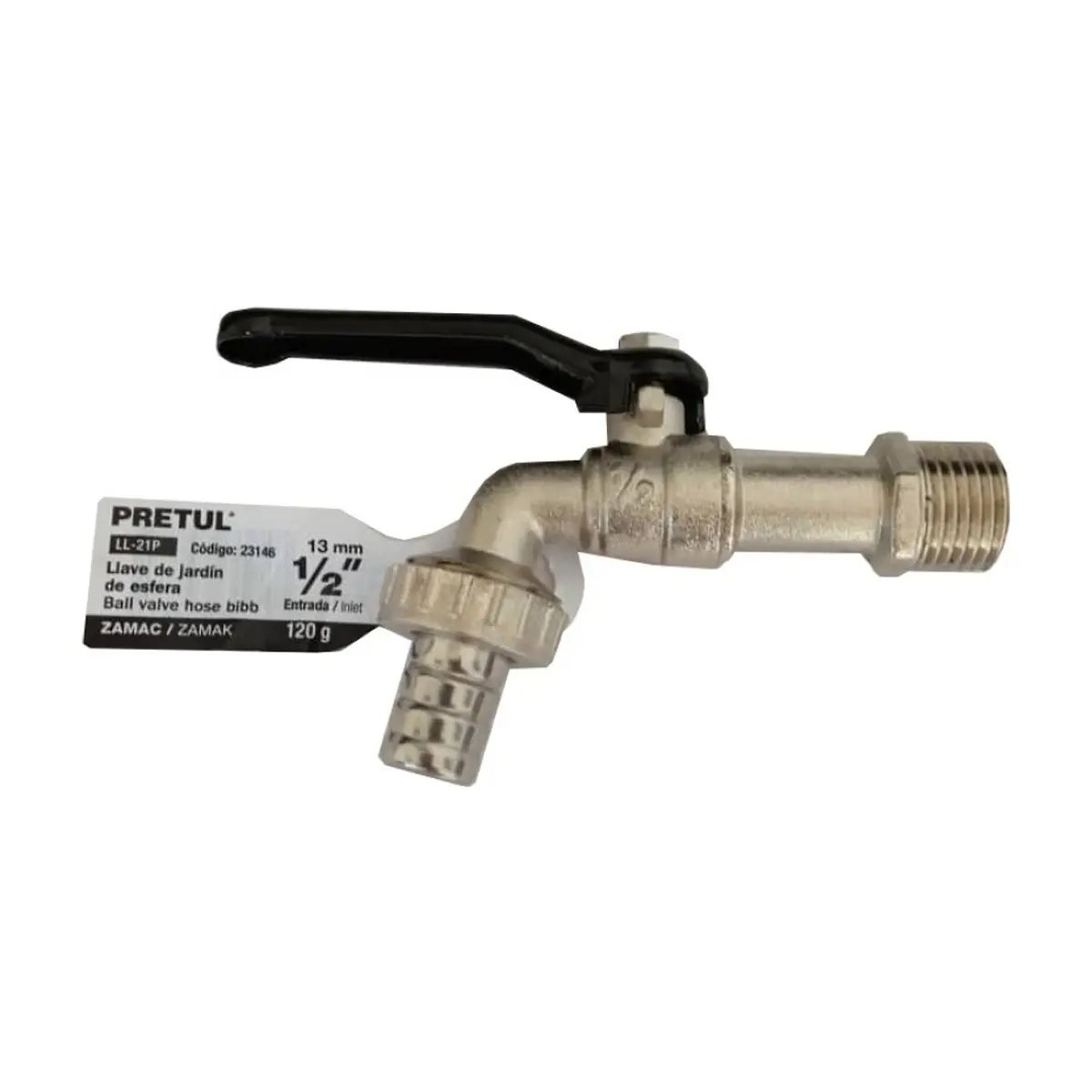 Llave de jardín de esfera -1/2 pulgada de entrada Pretul LL-21P