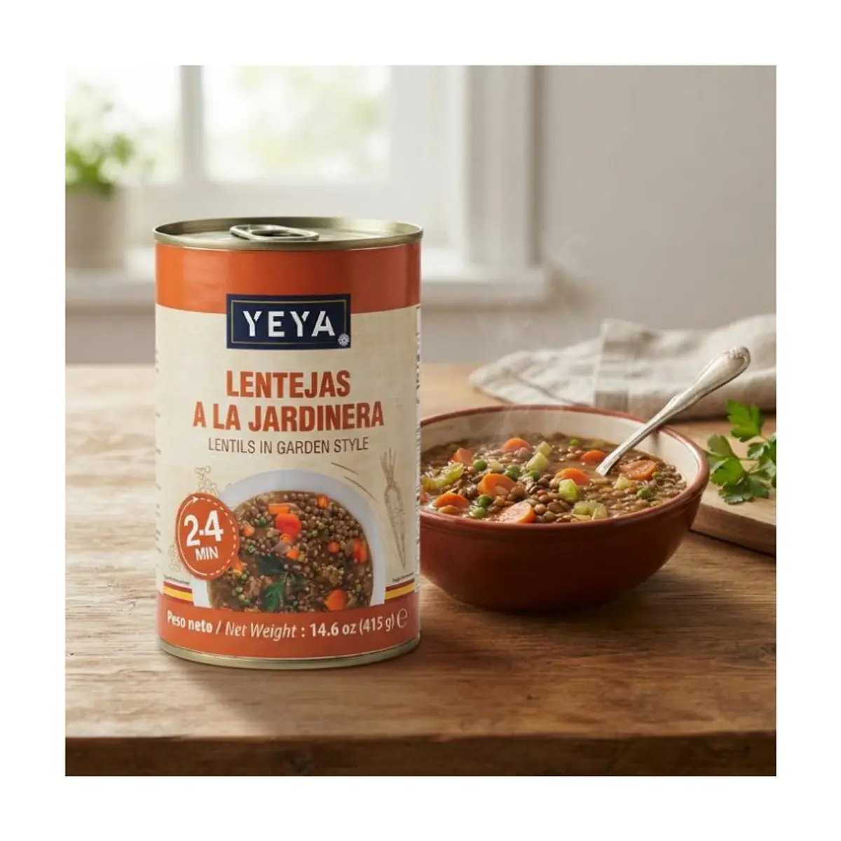 Lentejas a la jardinera YEYA (6 x 415 g / 14.6 oz) - Miniatura 4