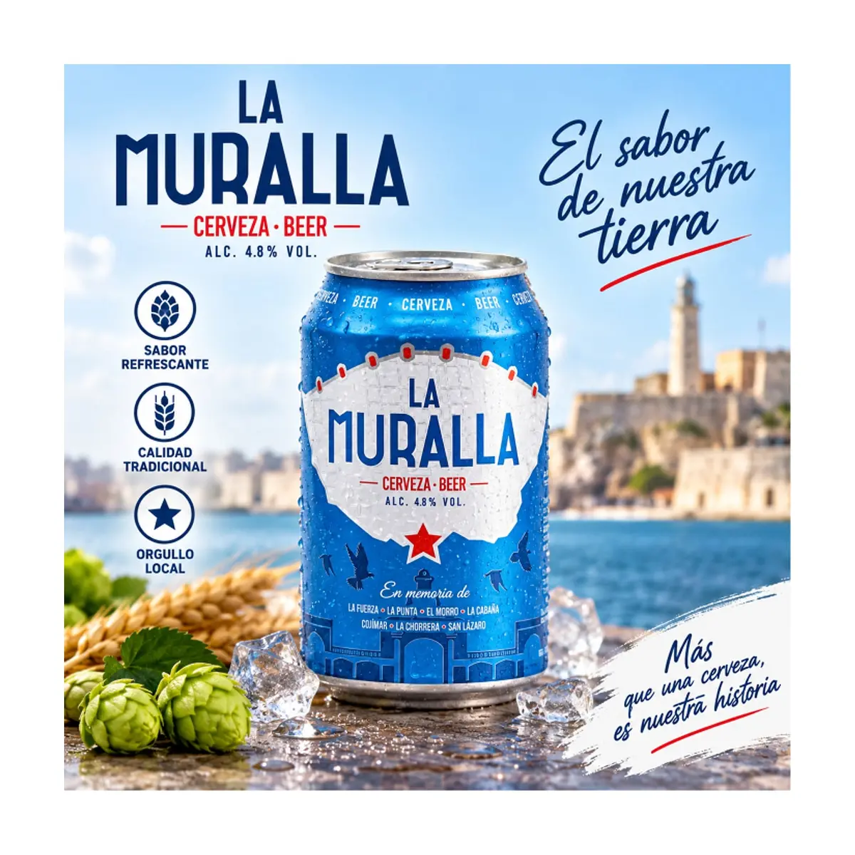 Cerveza lager La Muralla (24 x 330 ml) - Thumbnail 5