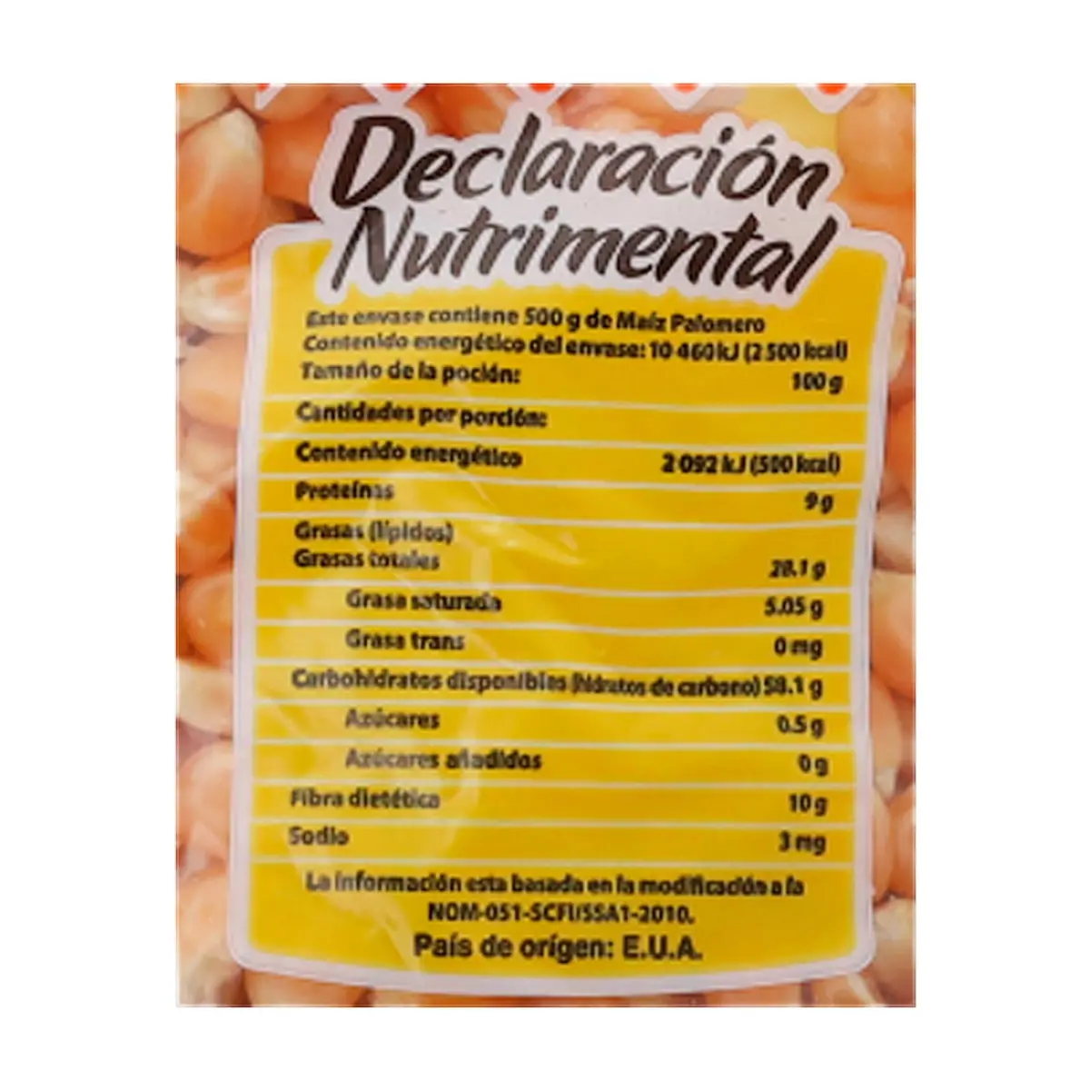 Maiz para palomitas La Merced (500 g / 1.1 lb) - Thumbnail 3