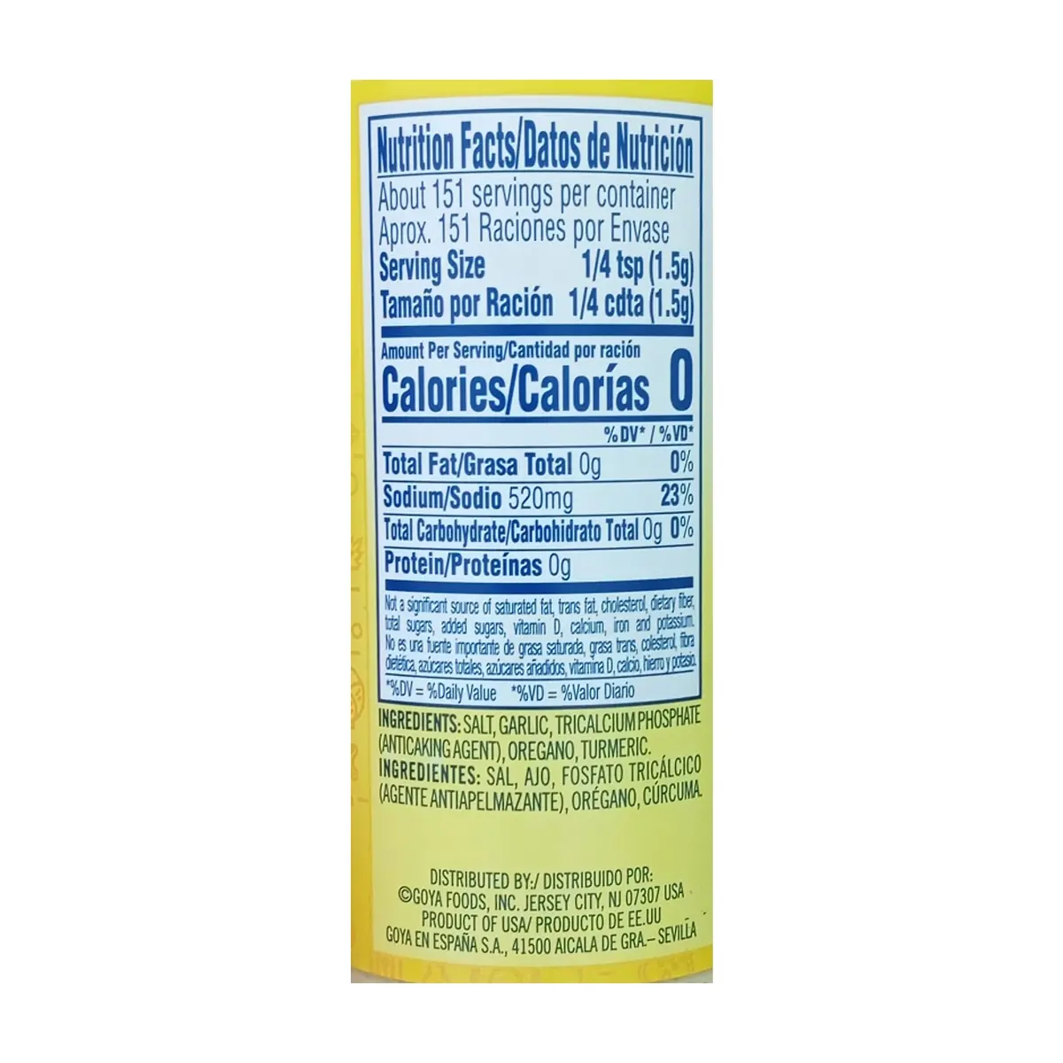 Condimento multiuso sin pimienta Adobo (226 g / 8 oz) - Miniatura 5