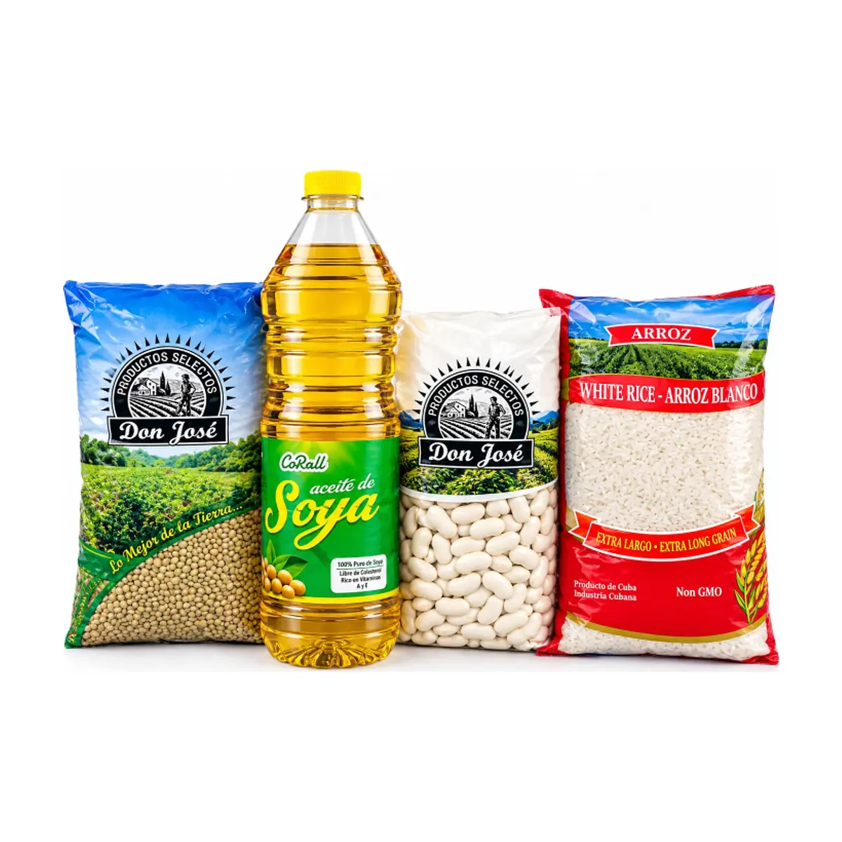 Combo básico de lentejas + judías + arroz + aceite. - Imagen 1