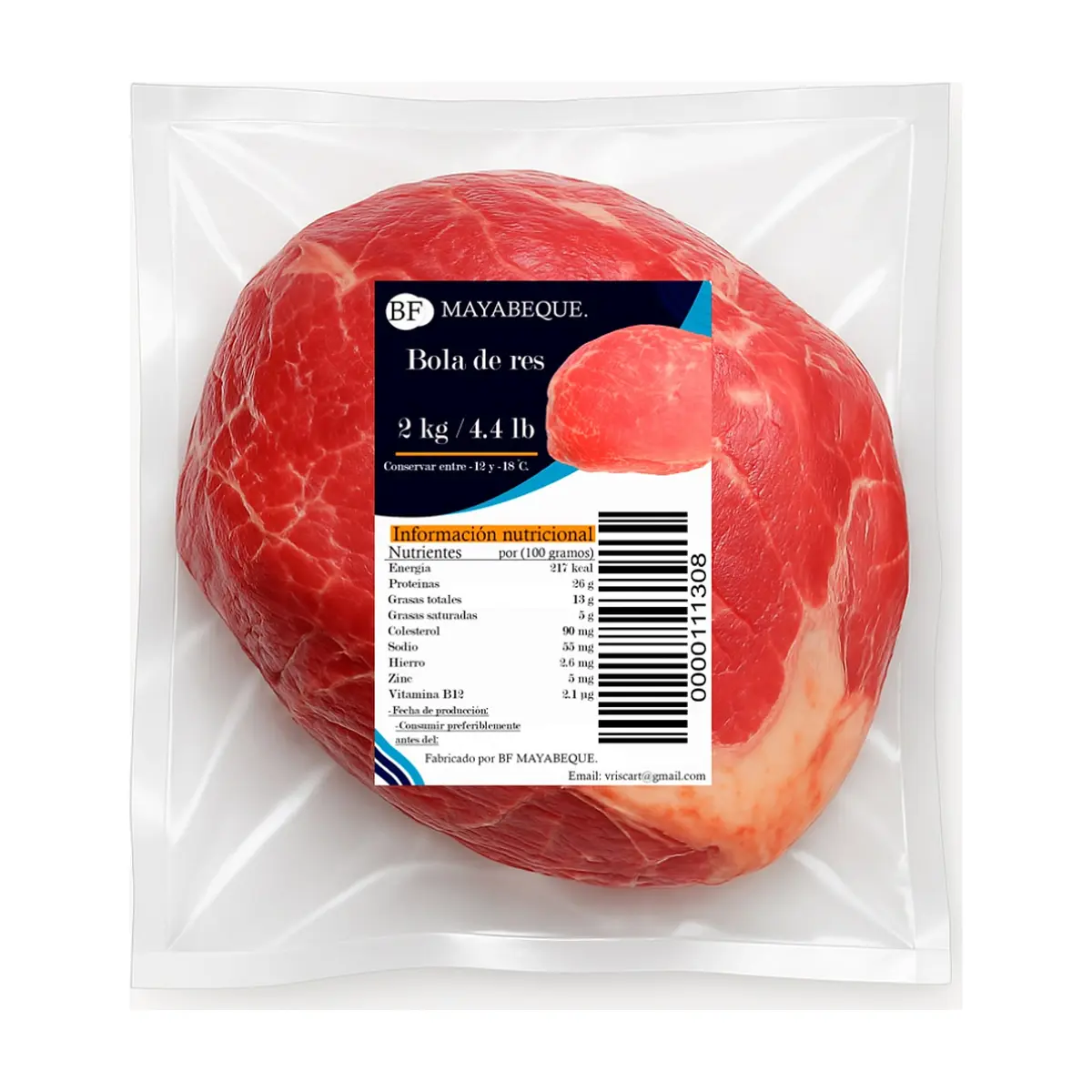 Bola de res BF Mayabeque (2 kg / 4.4 lb) - Miniatura 2