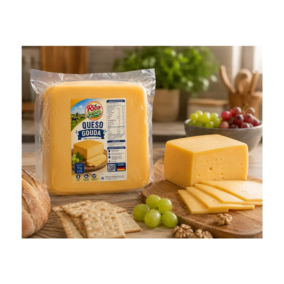 Queso gouda Rico Sabor (1 kg / 2.2 lb) - Miniatura 3