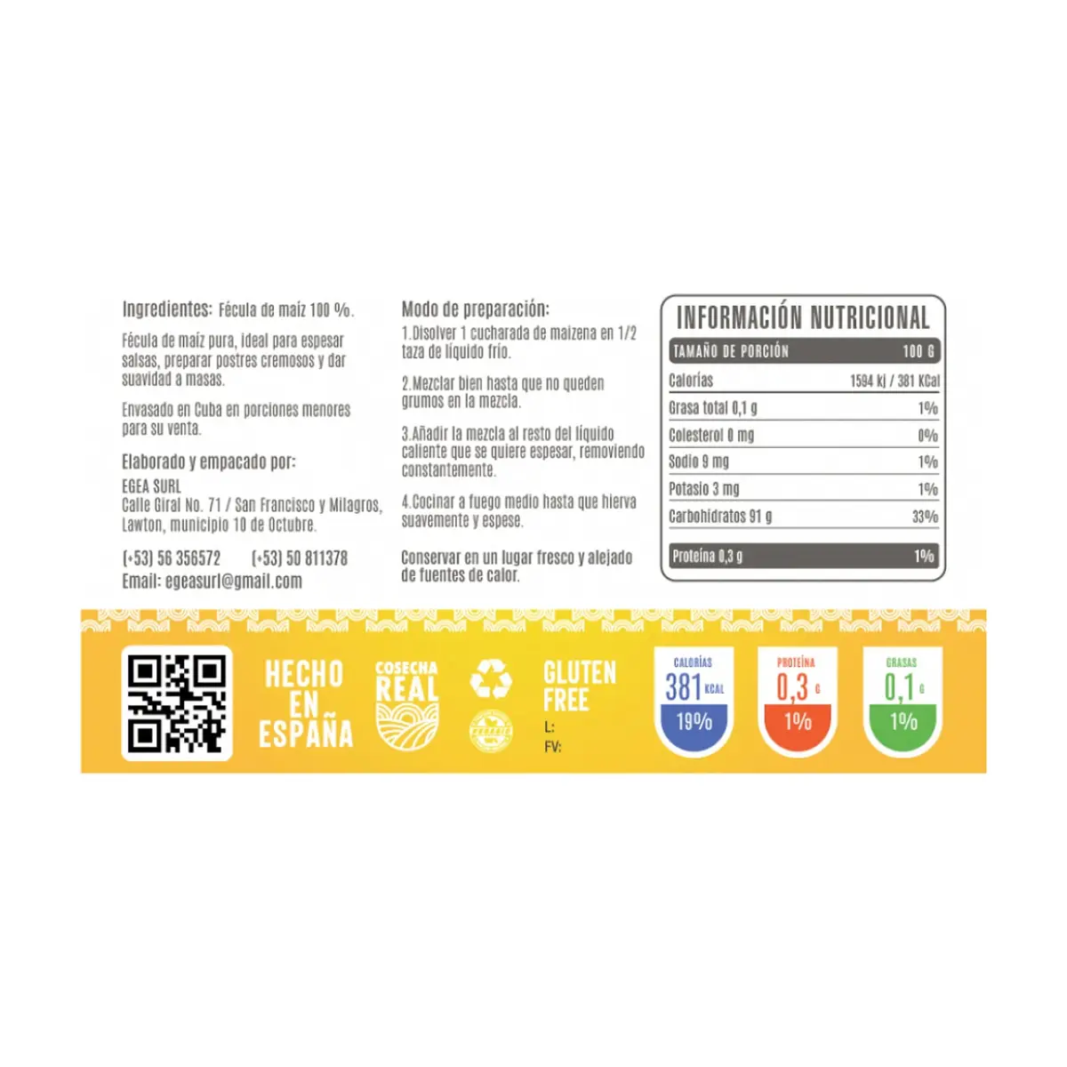 Maicena Cosecha Real (3 x 500 g / 1.1 lb) - Thumbnail 3