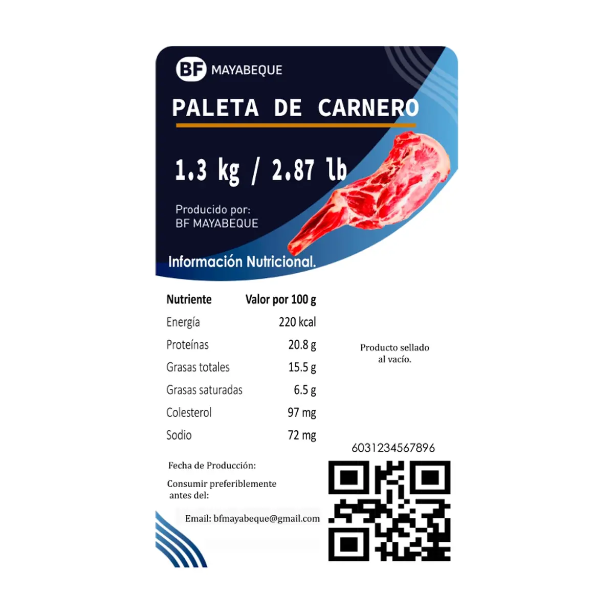 Paleta de carnero BF Mayabeque (1.3 kg / 2.87 lb) - Miniatura 4