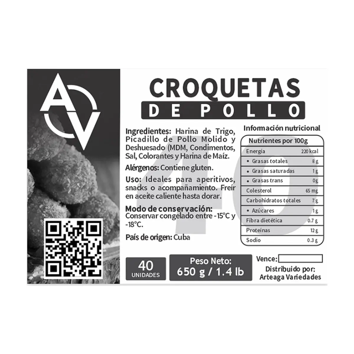 Croquetas de pollo Variedades Arteaga (650 g / 1.4 lb) - Miniatura 2