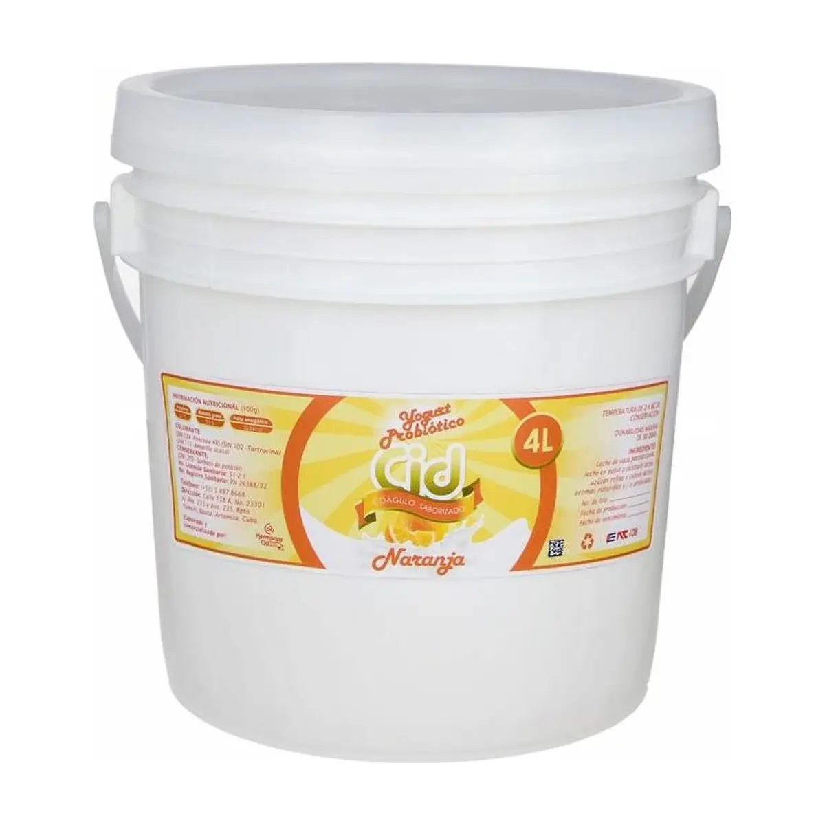 Yogurt probiótico saborizado de naranja Cid (4 L) - Miniatura 1