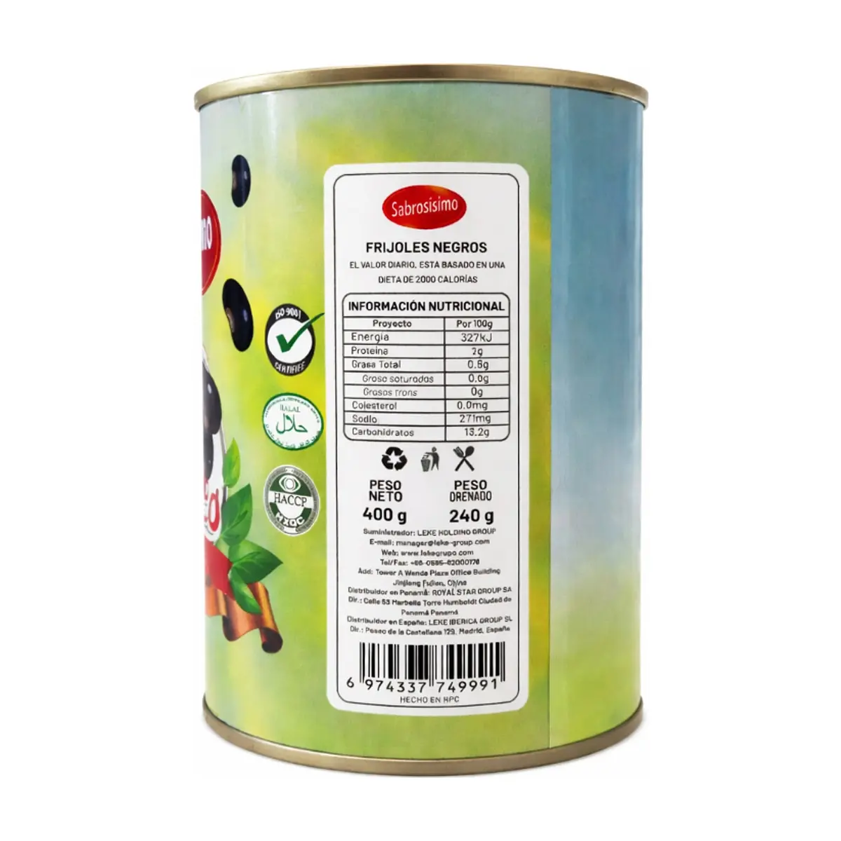 Frijoles negros cocidos Sabrosísimo (400 g / 14.11 oz) - Thumbnail 3