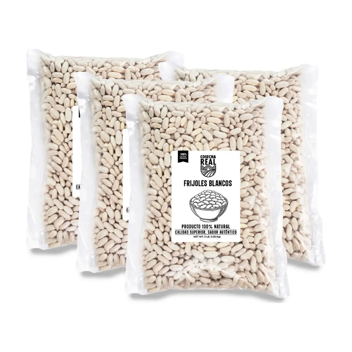 Frijoles blancos Cosecha Real (4 x 1.36 kg / 3 lb) - Miniatura 1