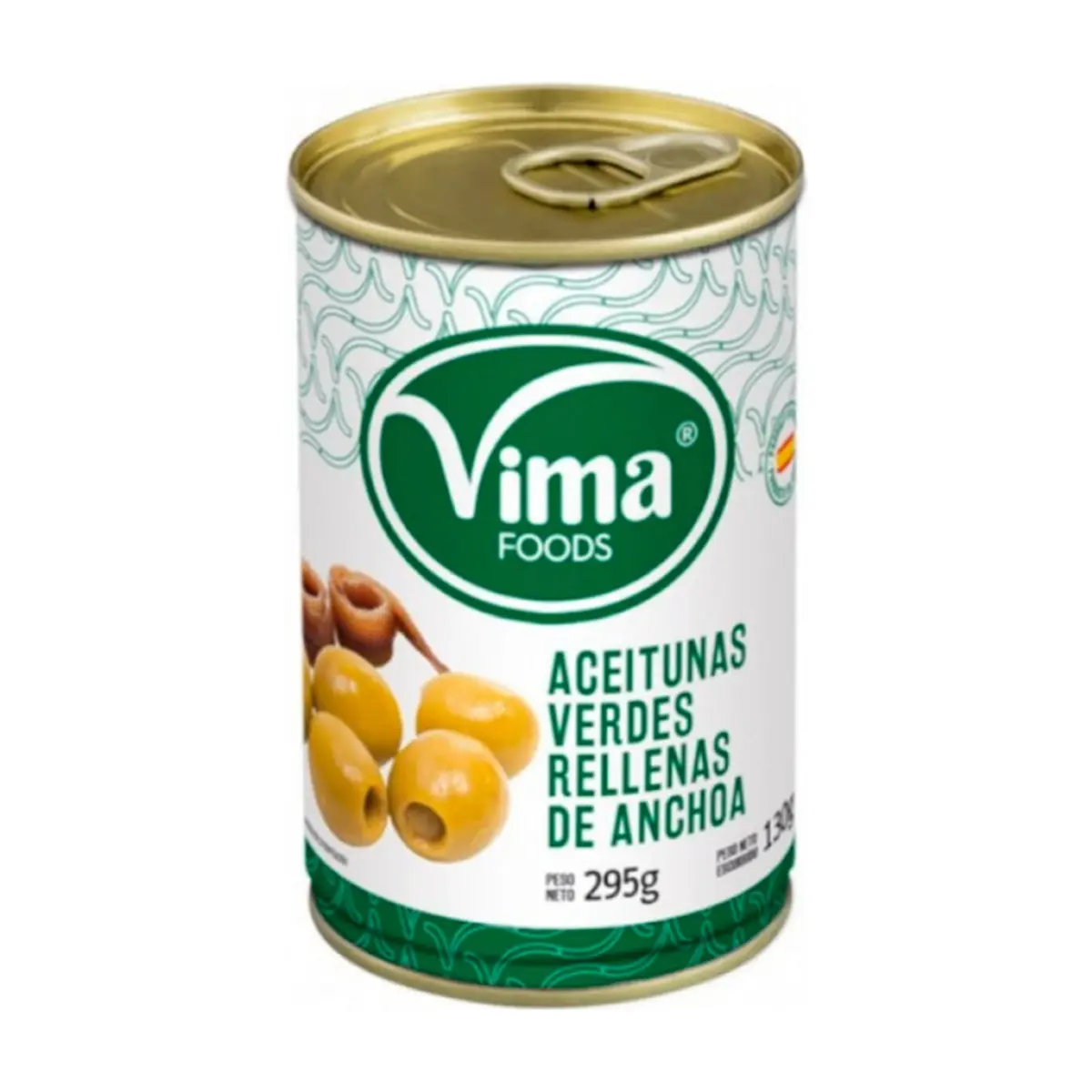 Aceitunas verdes rellenas de anchoa Vima Foods (295 g / 10.40 oz)