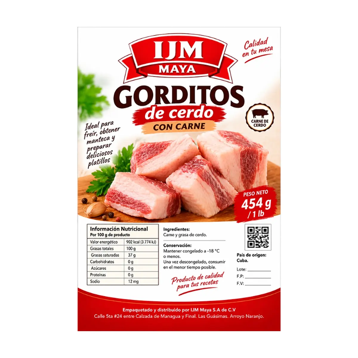 Gorditos de cerdo con carne IJM Maya (454 g / 1 lb) - Thumbnail 2