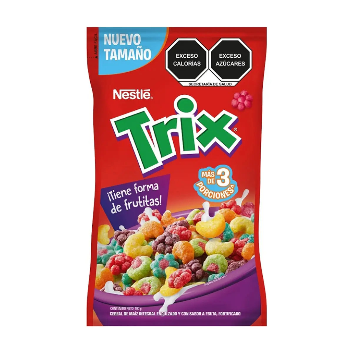 Cereal de maíz integral endulzado sabor a frutas Trix Nestlé (100 g / 3.52 oz) - Miniatura 4