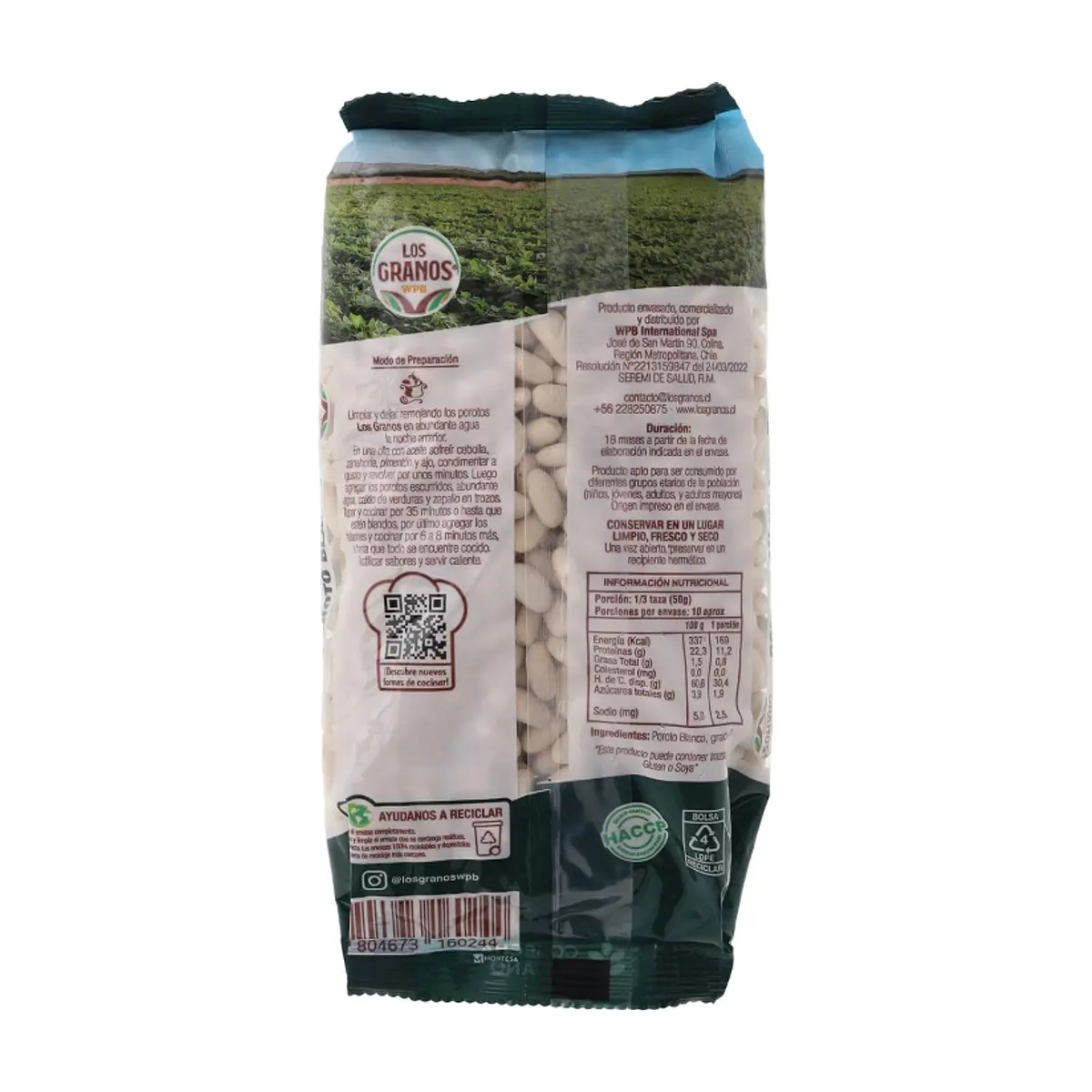 Poroto blanco -frijol- Los Granos (500 g / 1.1 lb) - Thumbnail 2