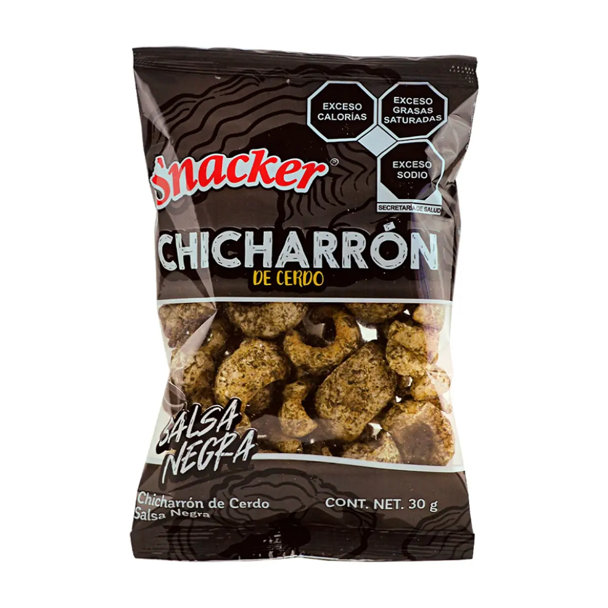 Chicharrón de cerdo sabor salsa negra Snacker (30 g / 1.05 oz) - Miniatura 4