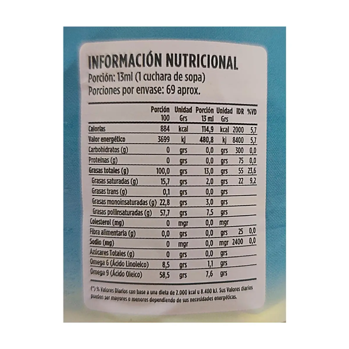 Aceite de soja Casaliva (900 ml) - Thumbnail 2