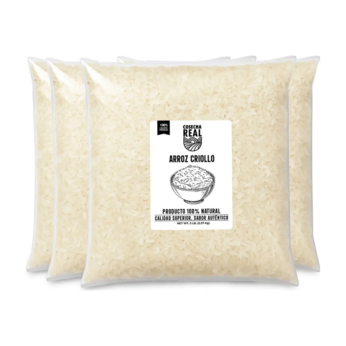 Arroz criollo Cosecha Real (4 x 2.27 kg / 5 lb)